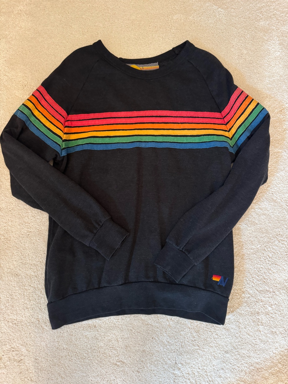 🌈 AVIATOR NATION ICONIC 5 STRIPE CREW SWEATSHIRT 🌈